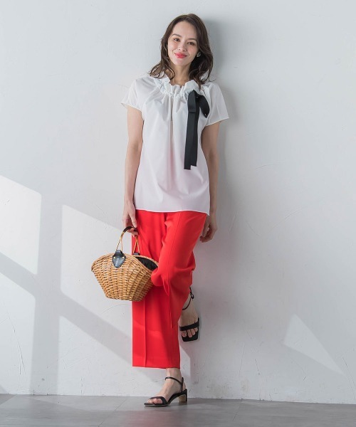 Viaggio Blu(ビアッジョブルー)の「ワイドアンクルパンツ≪洗濯機で洗える≫(その他パンツ・レディース・ネイビー/ホワイト/レッド・S/XS/L)」の20枚目の写真