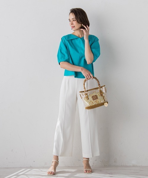 Viaggio Blu(ビアッジョブルー)の「ワイドアンクルパンツ≪洗濯機で洗える≫(その他パンツ・レディース・ネイビー/ホワイト/レッド・S/XS/L)」の21枚目の写真