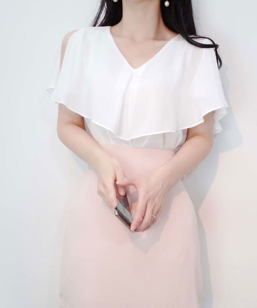 VIVID LADY（ビビッドレディー）の「フリルブラウス レディース 夏（シャツ/ブラウス・レディース・ブラック/スカイブルー/アイボリー/ピンク・FREE）」の10枚目の写真