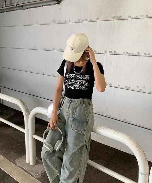 non-hedge（ノンヘッジ）の「ロゴチビ半袖Tシャツ（Tシャツ/カットソー・レディース・レッド/ブラック/グレー/オフホワイト・FREE）」の10枚目の写真