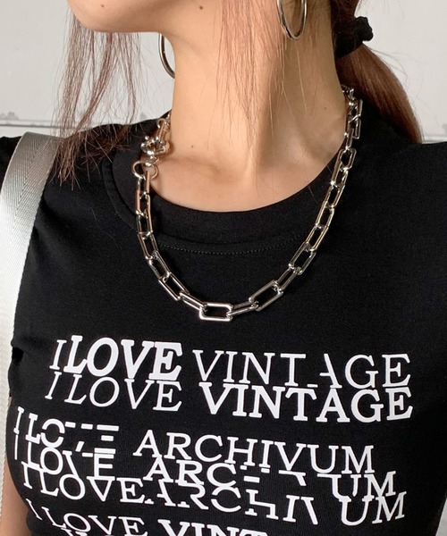 non-hedge（ノンヘッジ）の「ロゴチビ半袖Tシャツ（Tシャツ/カットソー・レディース・レッド/ブラック/グレー/オフホワイト・FREE）」の14枚目の写真