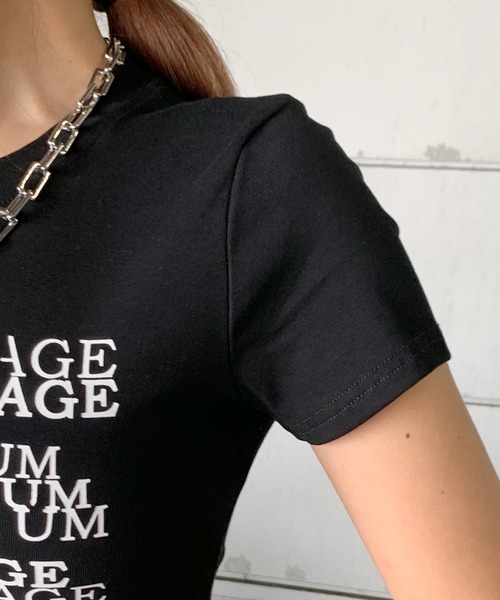 non-hedge（ノンヘッジ）の「ロゴチビ半袖Tシャツ（Tシャツ/カットソー・レディース・レッド/ブラック/グレー/オフホワイト・FREE）」の16枚目の写真