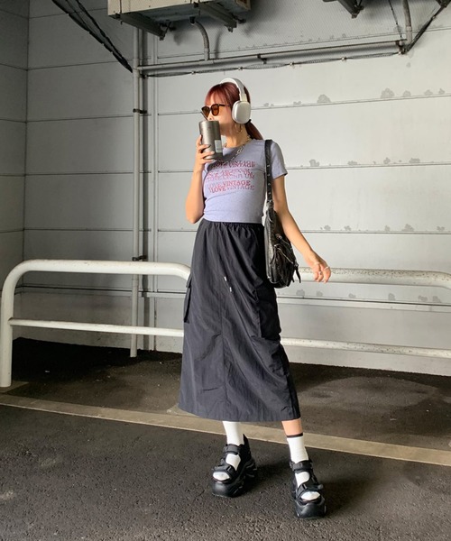 non-hedge（ノンヘッジ）の「ロゴチビ半袖Tシャツ（Tシャツ/カットソー・レディース・レッド/ブラック/グレー/オフホワイト・FREE）」の18枚目の写真