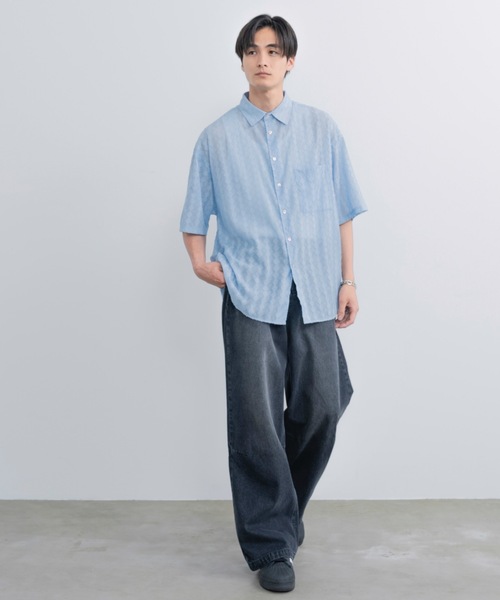 SINSS（シンス）の「Wide silhouette HS sheer shirt / ワイド