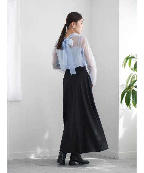 Stylevoice for xxx(スタイルヴォイスフォー)の「【2WAY】シアーボウタイブラウス(シャツ/ブラウス・レディース・ホワイト/ブラック/ライトブルー・FREE)」の9枚目の写真