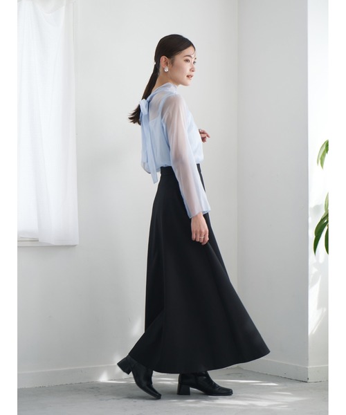 Stylevoice for xxx(スタイルヴォイスフォー)の「【2WAY】シアーボウタイブラウス(シャツ/ブラウス・レディース・ホワイト/ブラック/ライトブルー・FREE)」の10枚目の写真