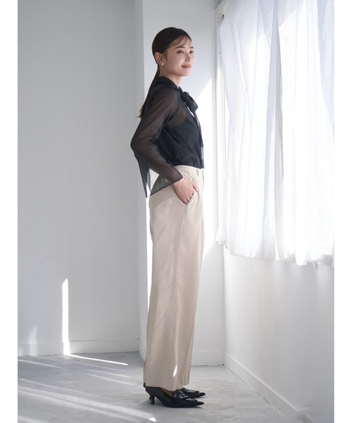 Stylevoice for xxx(スタイルヴォイスフォー)の「【2WAY】シアーボウタイブラウス(シャツ/ブラウス・レディース・ホワイト/ブラック/ライトブルー・FREE)」の21枚目の写真