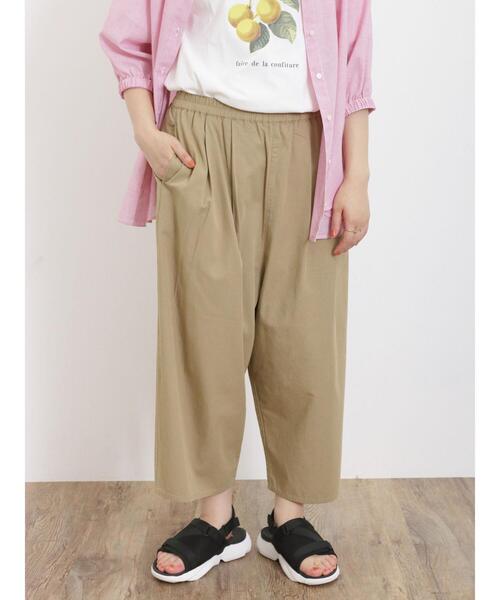 Samansa Mos2（サマンサ モスモス）の「【接触冷感】コクーンパンツ（その他パンツ・レディース・ベージュ/オフホワイト/ブラック/カーキ・F）」の4枚目の写真