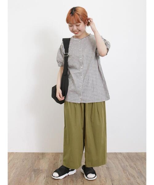 Samansa Mos2（サマンサ モスモス）の「【接触冷感】コクーンパンツ（その他パンツ・レディース・ベージュ/オフホワイト/ブラック/カーキ・F）」の20枚目の写真