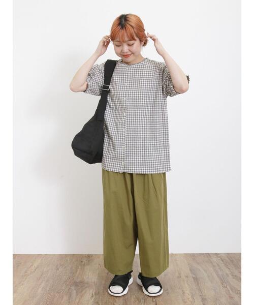 Samansa Mos2（サマンサ モスモス）の「【接触冷感】コクーンパンツ（その他パンツ・レディース・ベージュ/オフホワイト/ブラック/カーキ・F）」の22枚目の写真