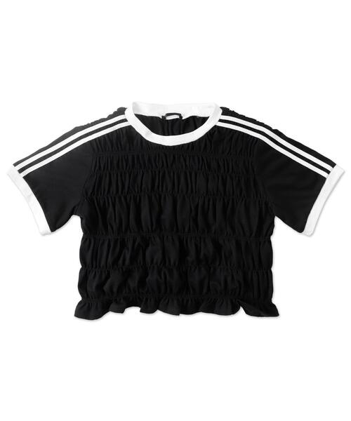 WEGO(ウィゴー)の「WEGO/ラインデザインシャーリングトップス(Tシャツ/カットソー・レディース・ホワイト/ブラック・FREE)」の14枚目の写真