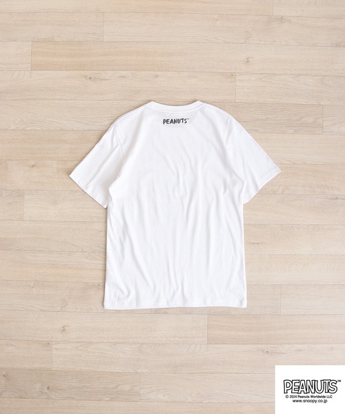 PEANUTS(ピーナッツ)の「PEANUTS 和柄プリント半袖Tシャツ(Tシャツ/カットソー・メンズ・ネイビー/ブラック系/ホワイト/ネイビー系1/ホワイト系/ホワイト系1/ブラック/ホワイト系2/ネイビー系/ホワイト系3・M/L/LL)」の21枚目の写真