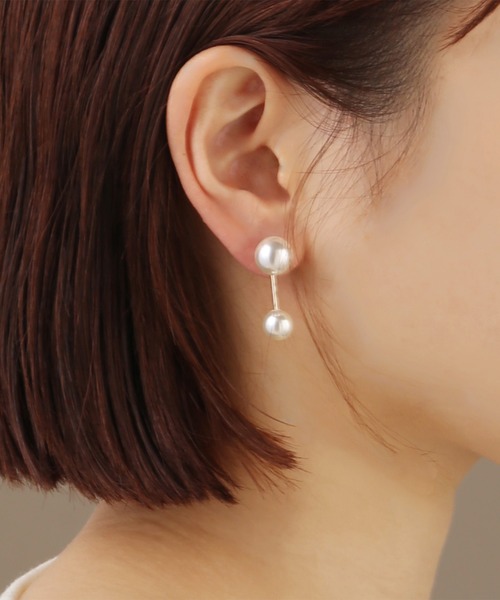 moichou（モイシュ）の「[moichou]ダブルパールラインピアス（ピアス（両耳用）・レディース・ゴールド/シルバー・ONE SIZE）」の4枚目の写真