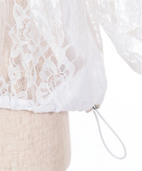 axes femme（アクシーズファム）の「ハイネックレースブルゾン（ブルゾン・レディース・ブラック/ホワイト・FREE）」の8枚目の写真