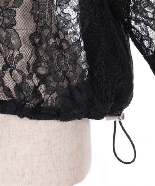 axes femme（アクシーズファム）の「ハイネックレースブルゾン（ブルゾン・レディース・ブラック/ホワイト・FREE）」の17枚目の写真