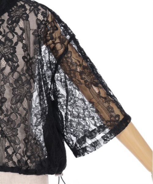 axes femme（アクシーズファム）の「ハイネックレースブルゾン（ブルゾン・レディース・ブラック/ホワイト・FREE）」の22枚目の写真