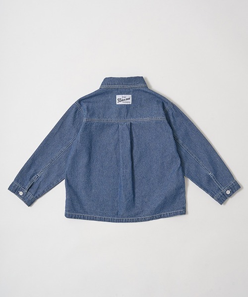 Lycee mine(リセマイン)の「【やわらかデニム】ハート刺しゅうシャツ(シャツ/ブラウス・キッズ・ブルー/サックスブルー・100cm/110cm/120cm/130cm/150cm/140cm)」の13枚目の写真