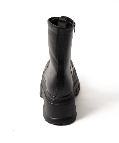 WEGO（ウィゴー）の「WEGO/厚底ボリュームレースアップショートブーツ（ブーツ・レディース・ブラック・MEDIUM/LARGE）」の6枚目の写真