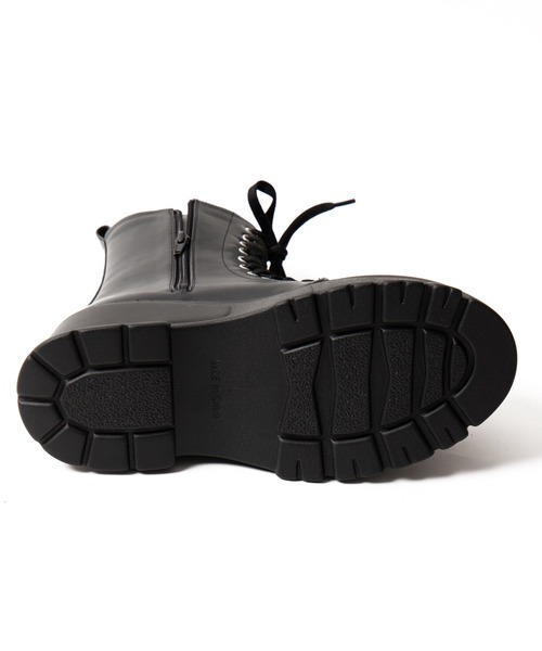 WEGO（ウィゴー）の「WEGO/厚底ボリュームレースアップショートブーツ（ブーツ・レディース・ブラック・MEDIUM/LARGE）」の9枚目の写真