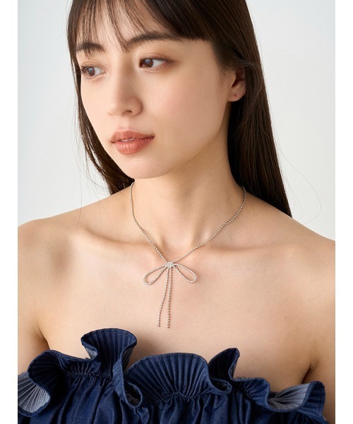 SNIDEL（スナイデル）の「バリエリボンネックレス（ネックレス・レディース・シルバー/ゴールド/イエロー・FREE）」の9枚目の写真