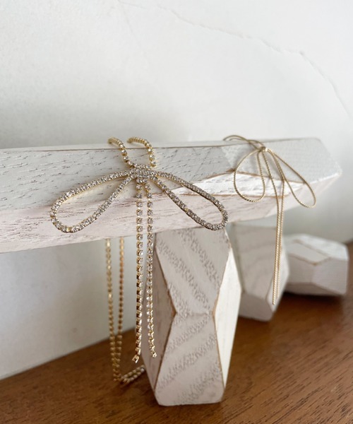 SNIDEL（スナイデル）の「バリエリボンネックレス（ネックレス・レディース・シルバー/ゴールド/イエロー・FREE）」の10枚目の写真