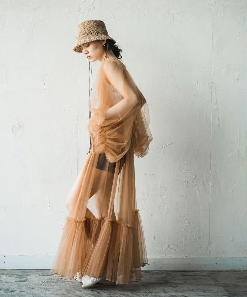 ORIENT MILLINERY(オリエント ミリナリー)の「AVA【アヴァ】アバカリネンmix クロッシェハット(ハット・レディース・ブラック/モカ・FREE)」の14枚目の写真