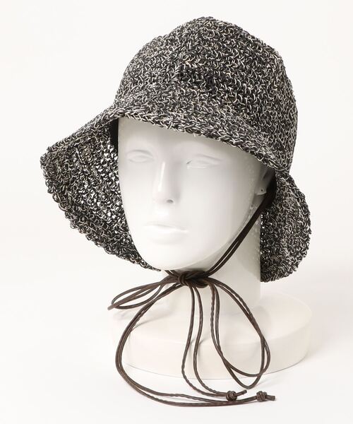ORIENT MILLINERY(オリエント ミリナリー)の「AVA【アヴァ】アバカリネンmix クロッシェハット(ハット・レディース・ブラック/モカ・FREE)」の20枚目の写真