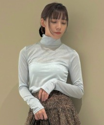 LILY BROWN | ハイネックシアーラメカットトップス(Tシャツ/カットソー)