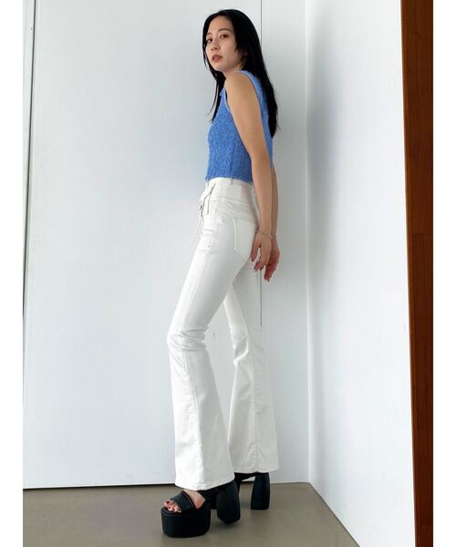 EMODA（エモダ）の「フリンジヤーンジップタンクトップ（タンクトップ・レディース・ブラック/アイボリー/グレー・FREE）」の14枚目の写真