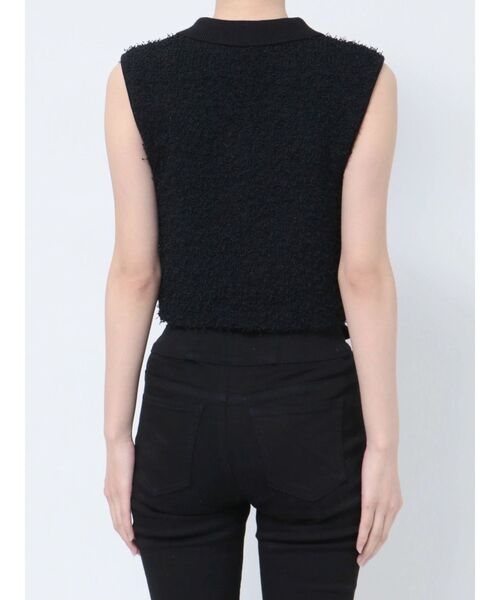 EMODA（エモダ）の「フリンジヤーンジップタンクトップ（タンクトップ・レディース・ブラック/アイボリー/グレー・FREE）」の17枚目の写真