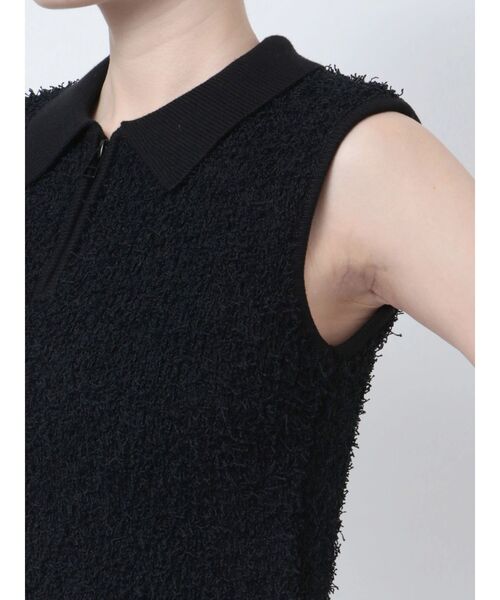 EMODA（エモダ）の「フリンジヤーンジップタンクトップ（タンクトップ・レディース・ブラック/アイボリー/グレー・FREE）」の19枚目の写真