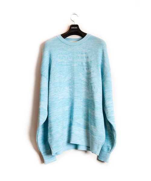 SEVESKIG（セヴシグ）の「SEVESKIG/セブシグ/Lucy Bone Knit Pullover（ニット/セーター・メンズ・グレー/サックスブルー・X-LARGE/LARGE/MEDIUM/SMALL）」の2枚目の写真