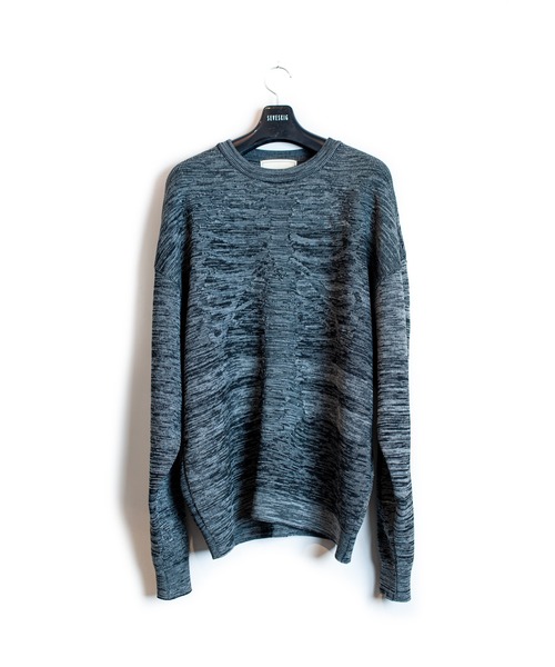 SEVESKIG（セヴシグ）の「SEVESKIG/セブシグ/Lucy Bone Knit Pullover（ニット/セーター・メンズ・グレー/サックスブルー・X-LARGE/LARGE/MEDIUM/SMALL）」の16枚目の写真
