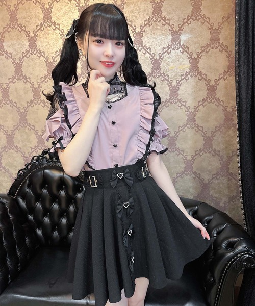 ROJITA（ロジータ）の「ハートバックルフリル半袖ブラウス（シャツ