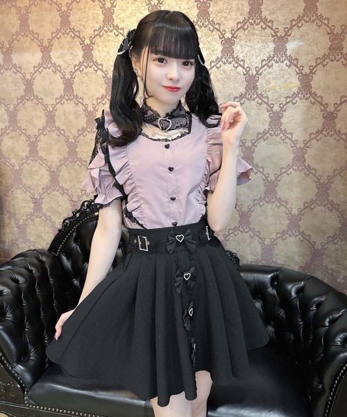 ROJITA（ロジータ）の「ハートバックルフリル半袖ブラウス（シャツ