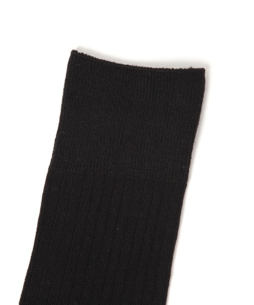 BAYFLOW（ベイフロー）の「リブニーハイソックス（ソックス/靴下・レディース・チャコール/ブラック・FREE）」の3枚目の写真