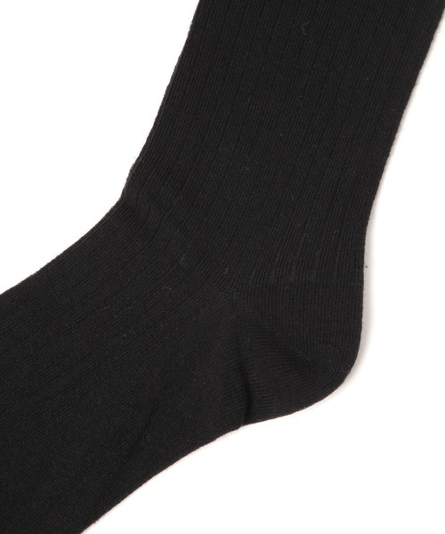 BAYFLOW（ベイフロー）の「リブニーハイソックス（ソックス/靴下・レディース・チャコール/ブラック・FREE）」の4枚目の写真