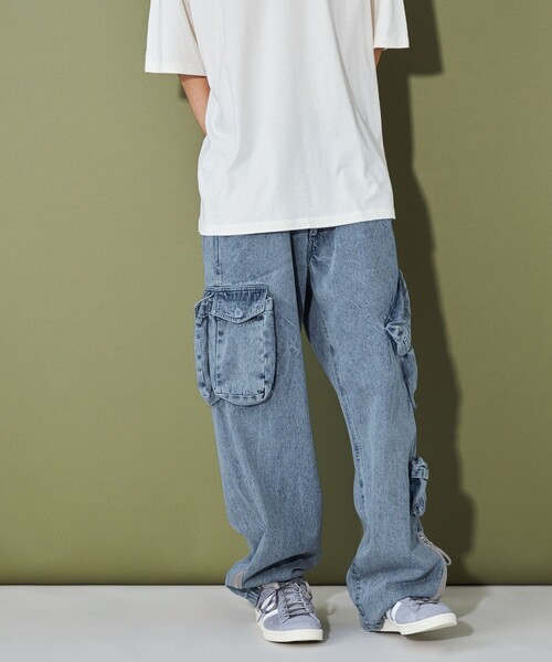 CITEN(シテン)の「<CITEN>マルチポケットデニムフライトパンツ(デニムパンツ・メンズ・ブラック/コバルトブルー・M/L)」の1枚目の写真