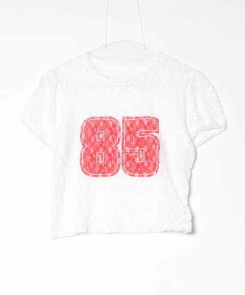 Vipoa(ヴィポア)の「レースナンバリングTEE(Tシャツ/カットソー・レディース・グレー/ブラック/ピンク/ホワイト・FREE)」の18枚目の写真