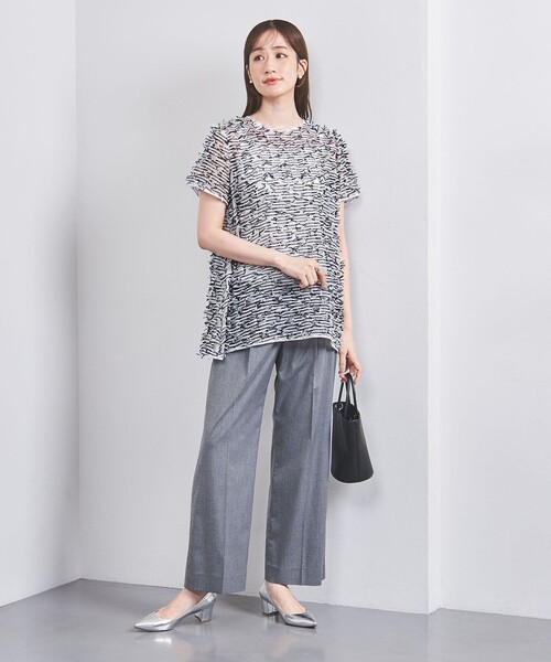 ペイズリー ジャガード ショートスリーブブラウス UNITED ARROWS ペイズリー ジャガード ショートスリーブブラウス UNITED ARROWS