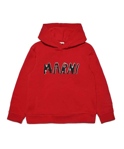 MARNI（マルニ）の「MARNI（マルニ）Kids & Junior ブランドロゴフーディーパーカー（スウェット・キッズ・ネイビー/グリーン/レッド/グレー/ブラック・4Y/6Y/8Y/10Y/12Y/14Y）」の5枚目の写真