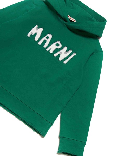 MARNI（マルニ）の「MARNI（マルニ）Kids & Junior ブランドロゴフーディーパーカー（スウェット・キッズ・ネイビー/グリーン/レッド/グレー/ブラック・4Y/6Y/8Y/10Y/12Y/14Y）」の16枚目の写真