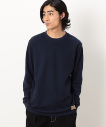 裏起毛ワッフル長袖Tシャツ
