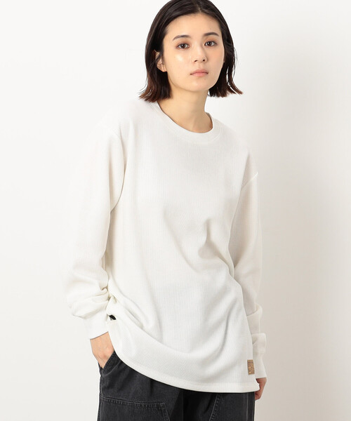 Purple&Yellow(パープルアンドイエロー)の「裏起毛ワッフル長袖Tシャツ(Tシャツ/カットソー・メンズ・ホワイト/ネイビー/アイボリー/ブラック・SMALL/MEDIUM/LARGE)」の13枚目の写真