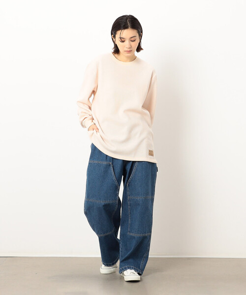 Purple&Yellow(パープルアンドイエロー)の「裏起毛ワッフル長袖Tシャツ(Tシャツ/カットソー・メンズ・ホワイト/ネイビー/アイボリー/ブラック・SMALL/MEDIUM/LARGE)」の17枚目の写真