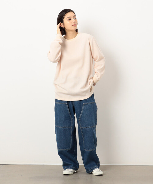 Purple&Yellow(パープルアンドイエロー)の「裏起毛ワッフル長袖Tシャツ(Tシャツ/カットソー・メンズ・ホワイト/ネイビー/アイボリー/ブラック・SMALL/MEDIUM/LARGE)」の18枚目の写真