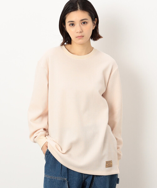 Purple&Yellow(パープルアンドイエロー)の「裏起毛ワッフル長袖Tシャツ(Tシャツ/カットソー・メンズ・ホワイト/ネイビー/アイボリー/ブラック・SMALL/MEDIUM/LARGE)」の19枚目の写真