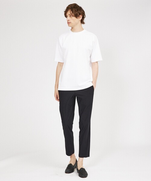DESIGNWORKS(デザインワークス)の「【定番人気】超度詰微起毛スムース クルーネック 半袖Tシャツ(Tシャツ/カットソー・メンズ・ブラック/ホワイト・44/46/48/52/50)」の3枚目の写真