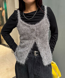 CIAOPANIC | キャミニットシャギーベスト(ニット/セーター)