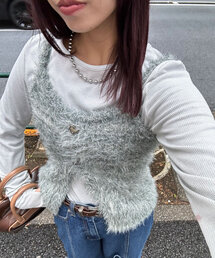 CIAOPANIC | 【2024AW】キャミニットシャギーベスト(ニット/セーター)